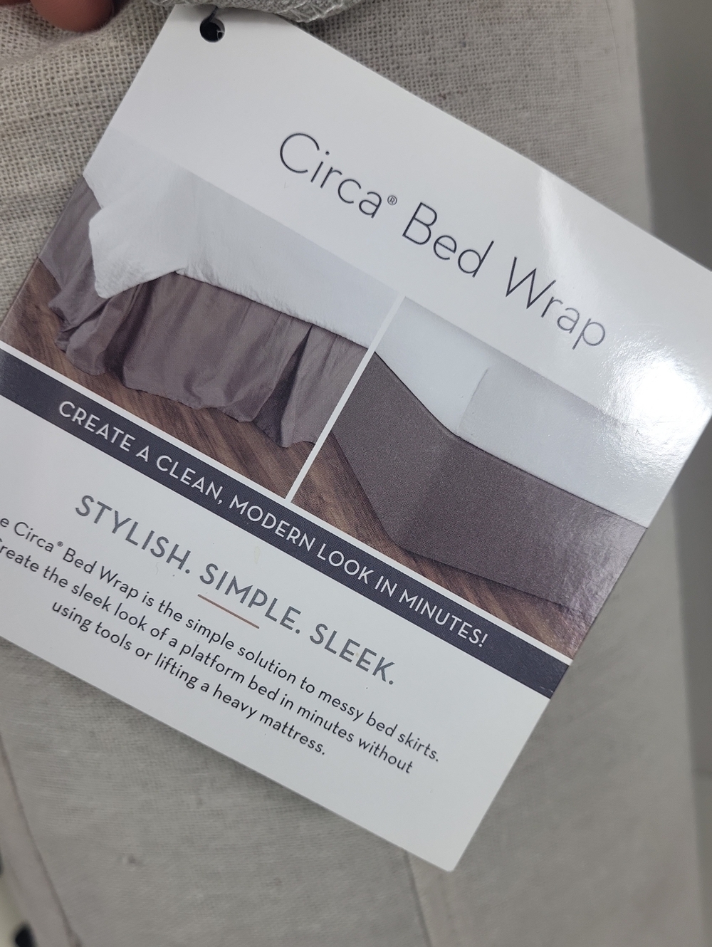 Circa Bed Wrap - Haze White. Size King - Picture 4 of 10